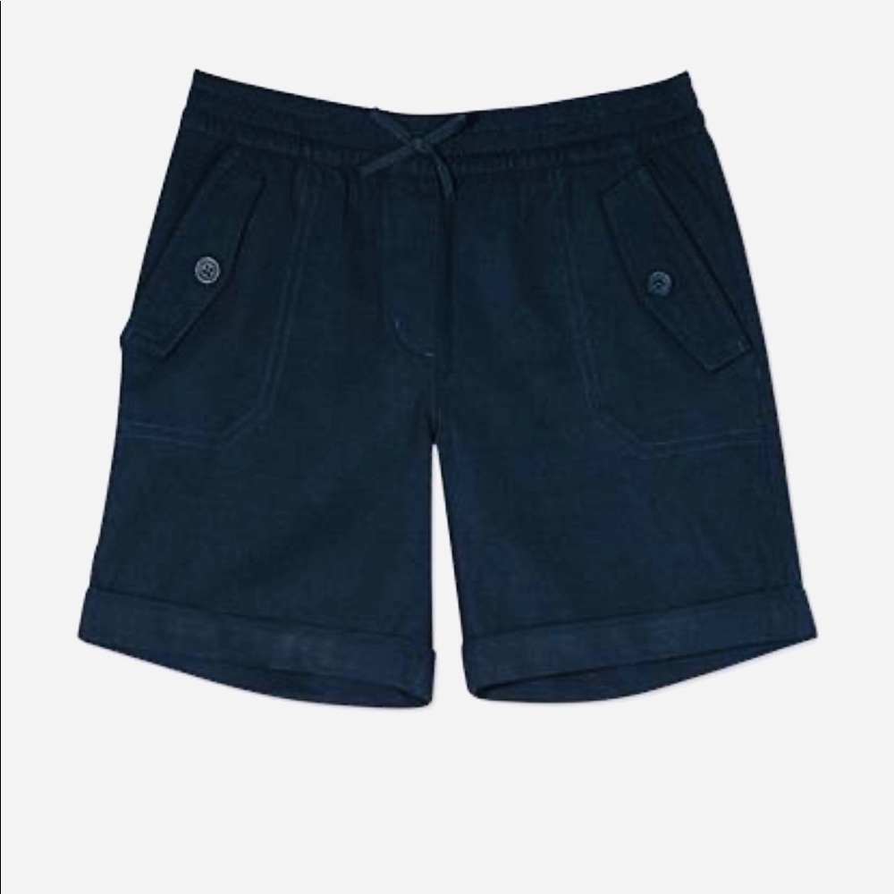 🌟Nautica Girls Cuffed Twill Shorts Navy/Sz:5/NWT